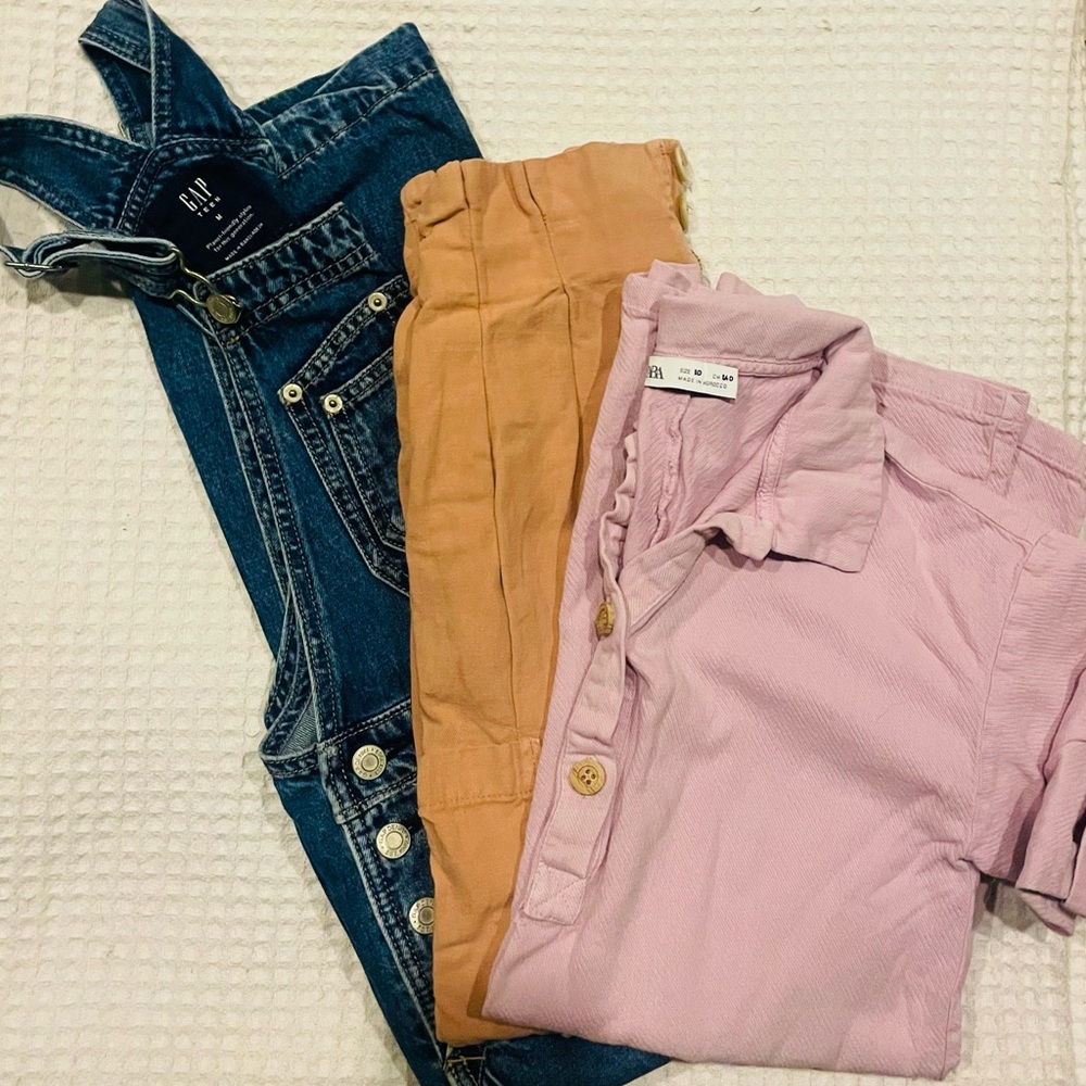 LOT OF 3  / Zara & Gap Girls Clothes / size  10T